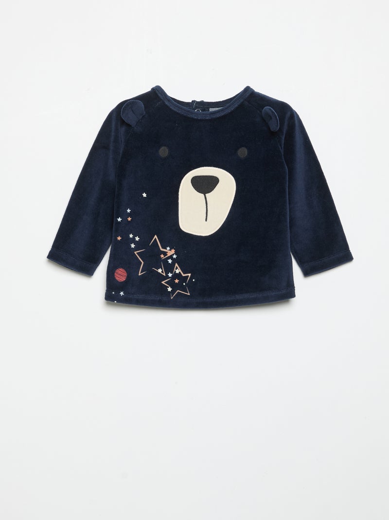 Ensemble de pyjama 'Petit Béguin' 2 pièces Bleu - Kiabi