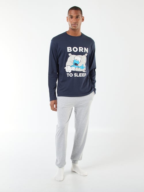 Ensemble de pyjama 'Schtroumpf' en coton - Kiabi