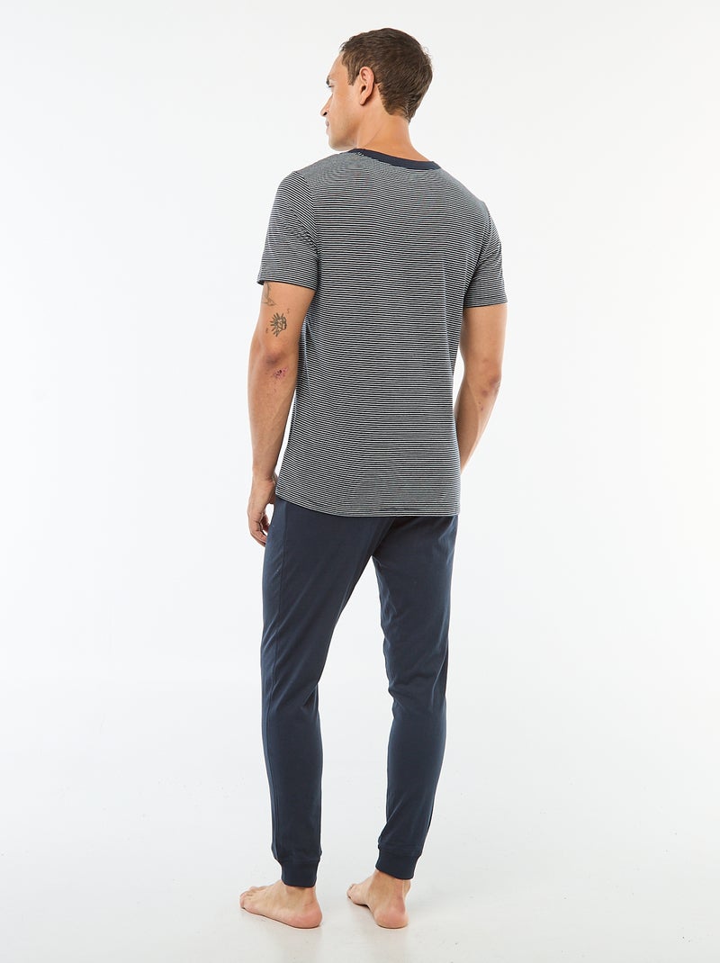 Ensemble de pyjama t-shirt + pantalon - 2 pièces Bleu - Kiabi