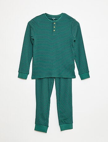 Ensemble de pyjama t-shirt + pantalon côtelés - 2 pièces