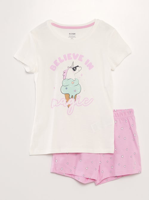 Ensemble de pyjama : T-shirt + short - 2 pièces - Kiabi