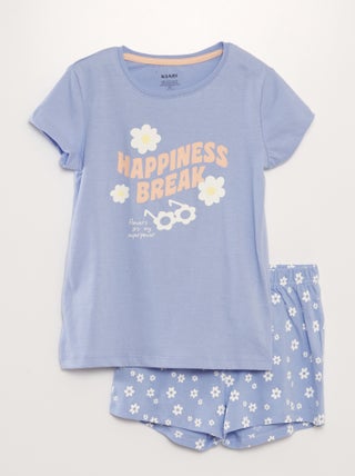 Ensemble de pyjama : T-shirt + short - 2 pièces