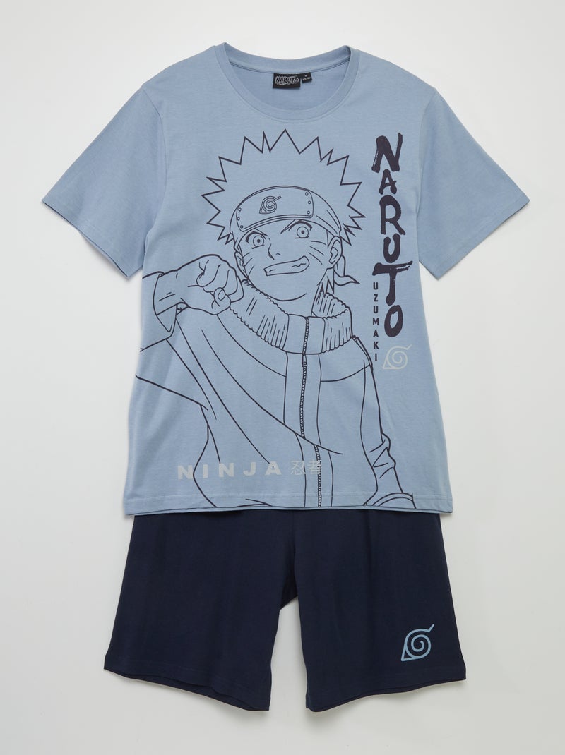 Ensemble de pyjama t-shirt + short 'Naruto' - 2 pièces Bleu - Kiabi