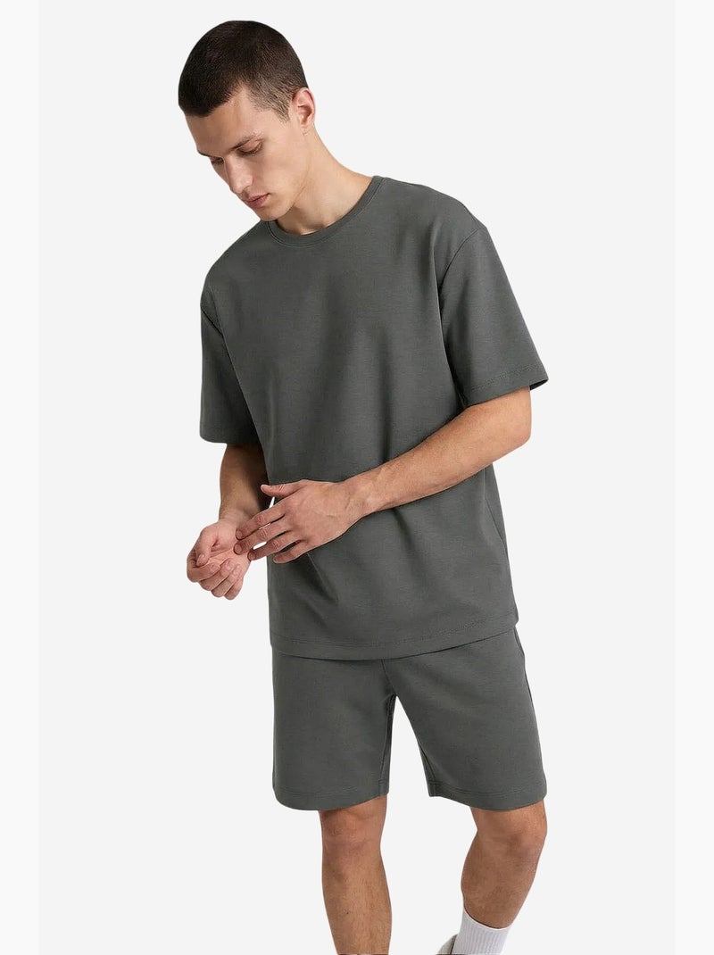 Ensemble de sport homme oversize court tommy Gris Noir - Kiabi