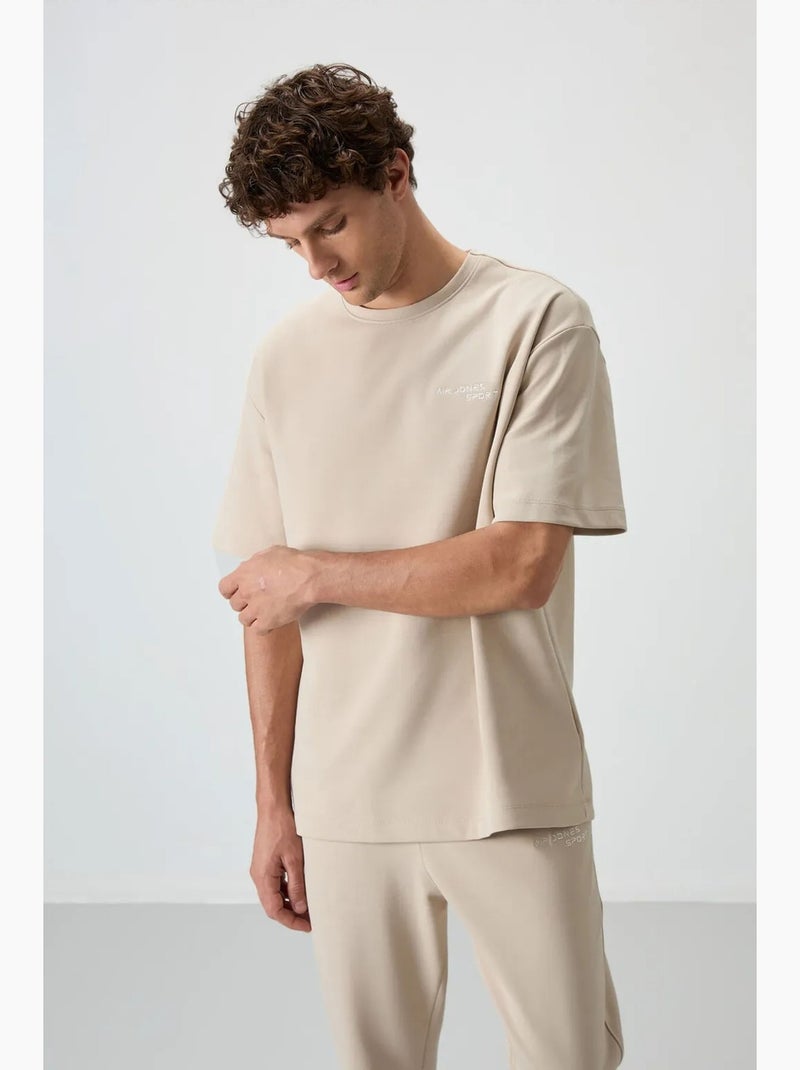Ensemble de sport homme oversize en coton mélangé tommy Beige argile - Kiabi