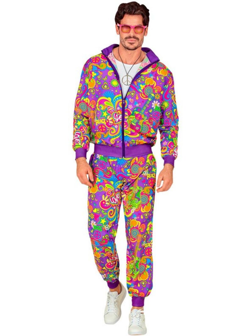 Ensemble de survêtement hippie Neon Flower Power Multicolore - Kiabi