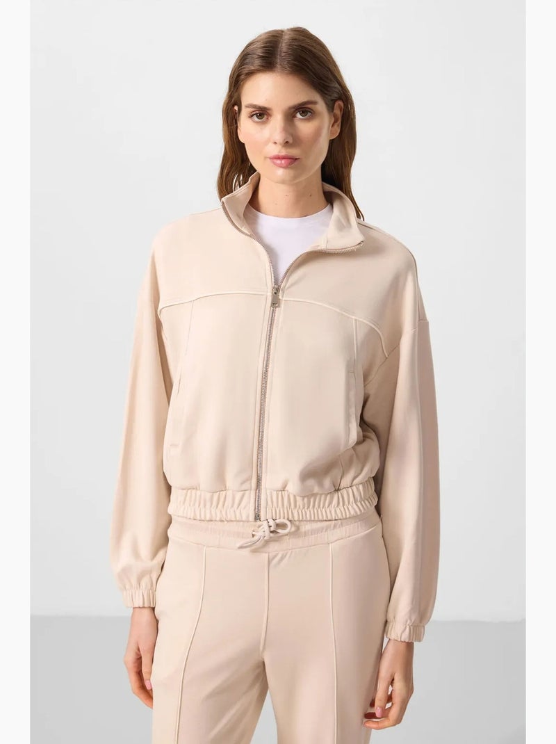 Ensemble de survêtement oversize à col zippé tommy Beige argile - Kiabi