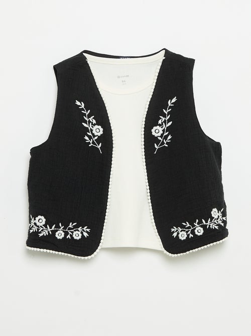 Ensemble débardeur + gilet sans manches - Kiabi
