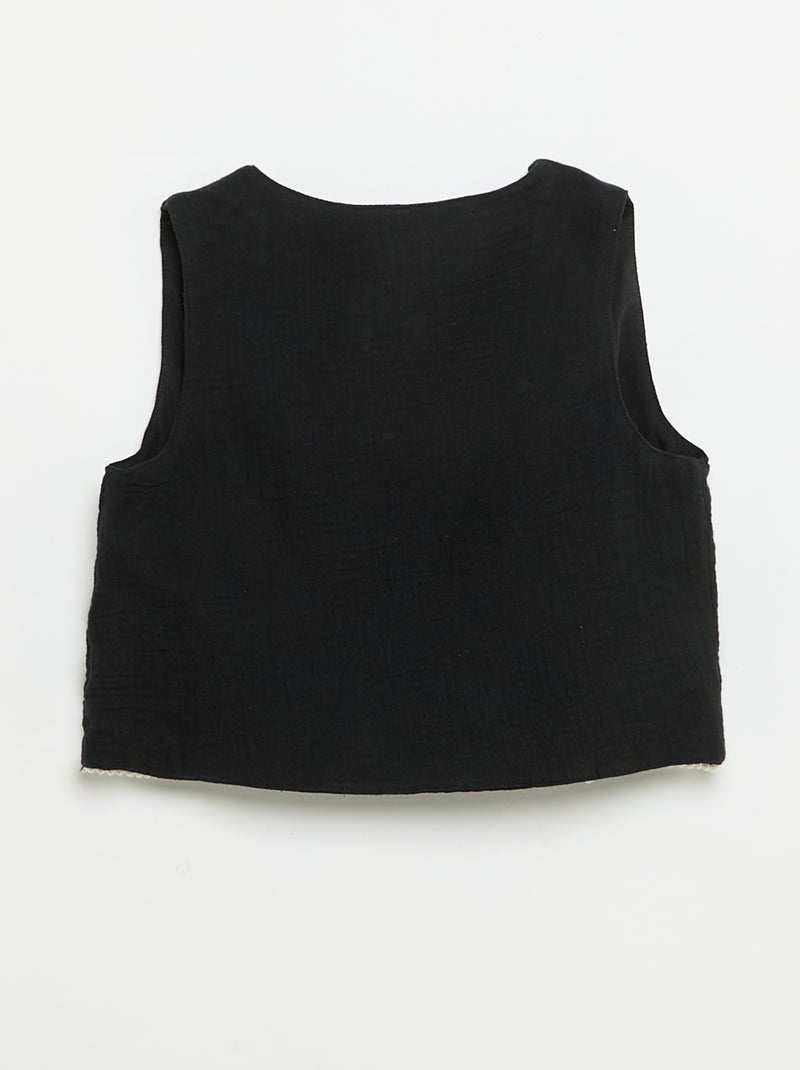 Ensemble débardeur + gilet sans manches Noir - Kiabi