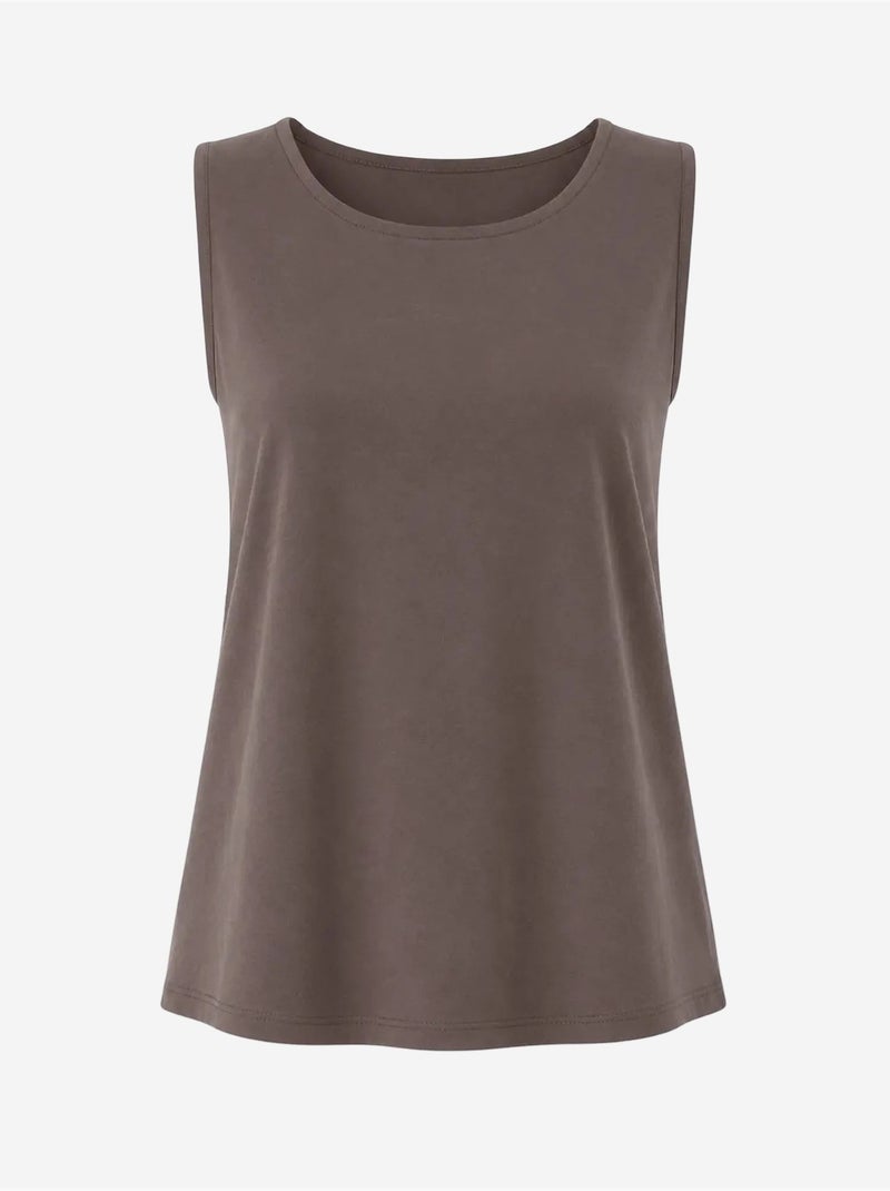 Ensemble débardeur sans manches et pantalon à jambe large mixray Marron chocolat - Kiabi