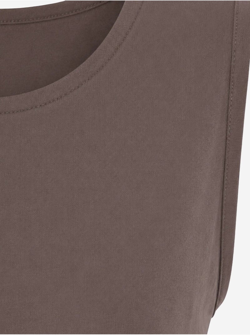 Ensemble débardeur sans manches et pantalon à jambe large mixray Marron chocolat - Kiabi