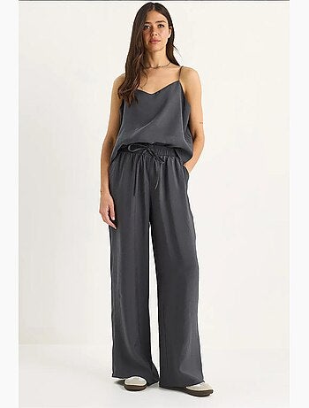 Ensemble débardeur sans manches et pantalon large lucci