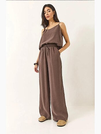 Ensemble débardeur sans manches et pantalon large lucci
