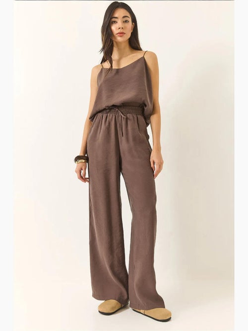 Ensemble débardeur sans manches et pantalon large lucci - Kiabi