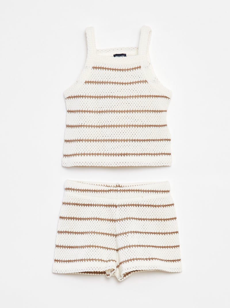 Ensemble débardeur + short - 2 pièces Blanc - Kiabi