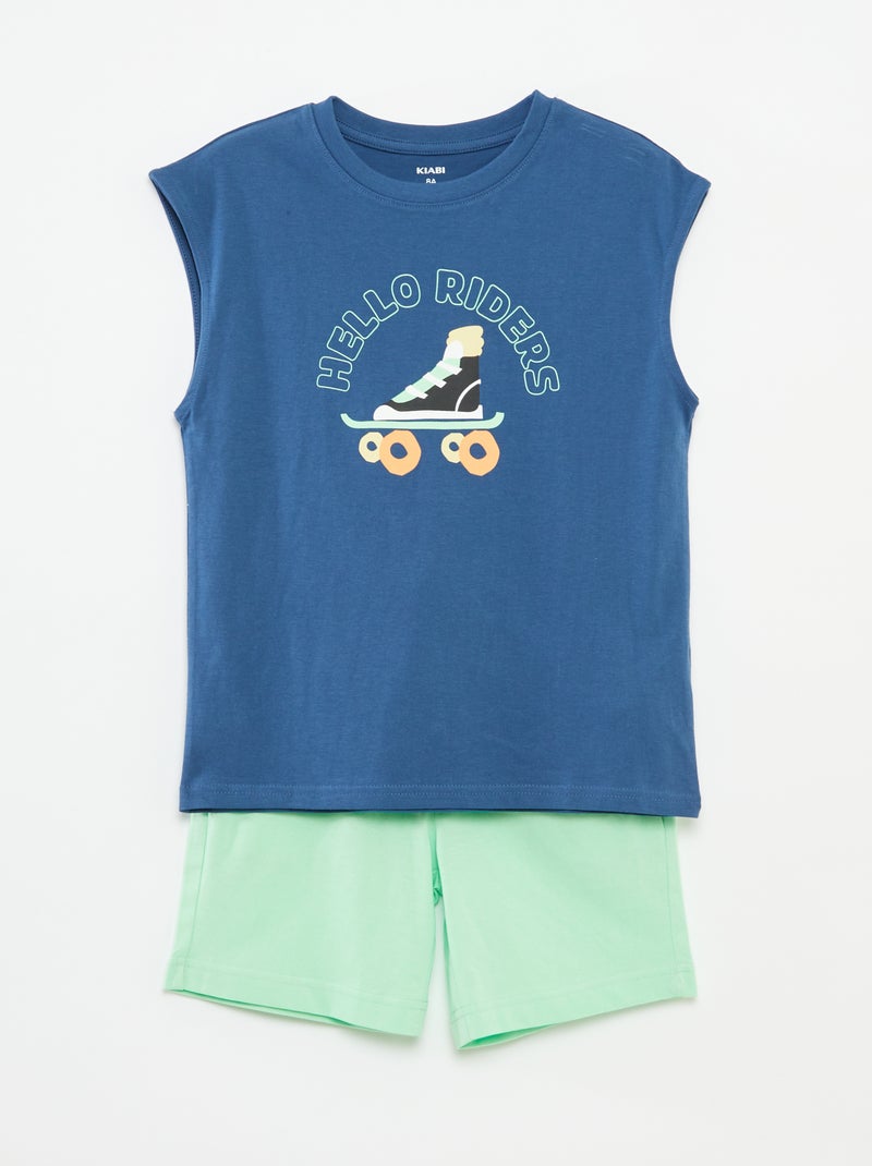Ensemble débardeur + short - 2 pièces BLEU - Kiabi