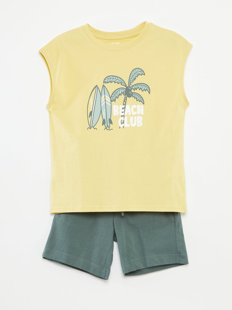 Ensemble débardeur + short - 2 pièces JAUNE - Kiabi