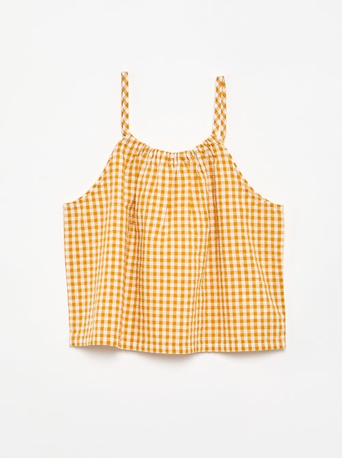 Ensemble débardeur + short à motif Vichy - 2 pièces - Kiabi