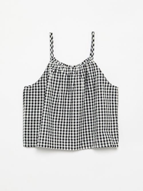 Ensemble débardeur + short à motif Vichy - 2 pièces - Kiabi