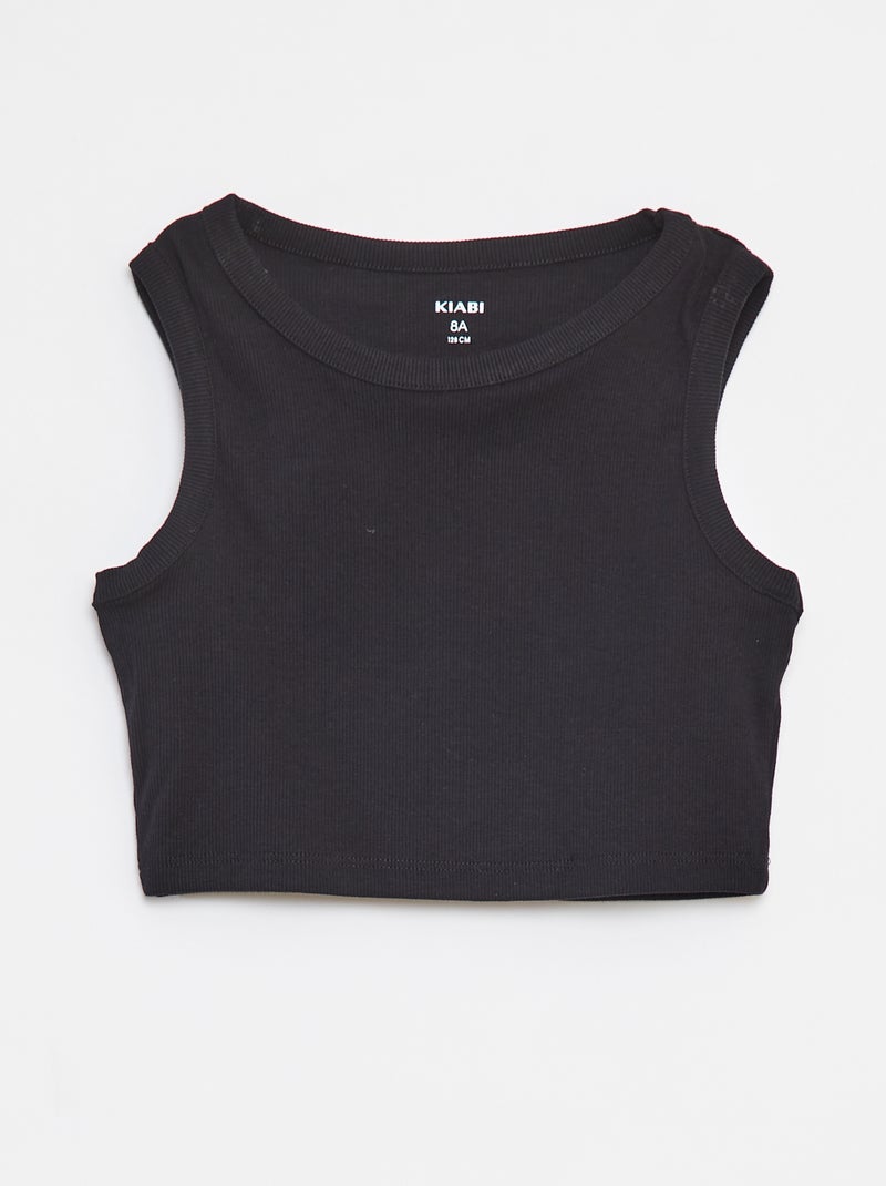 Ensemble débardeur + short uni - 2 pièces Noir - Kiabi