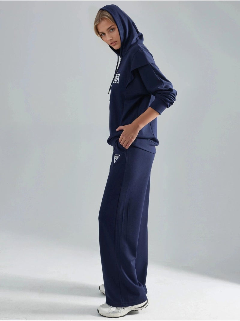 Ensemble deux pièces à capuche brodé hiccup Bleu marine - Kiabi