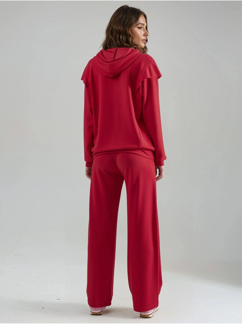 Ensemble deux pièces à capuche brodé hiccup Rouge - Kiabi