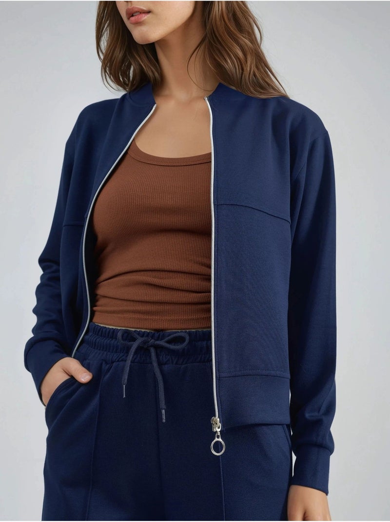 Ensemble deux pièces à capuche, taille haute et jambes larges hiccup Bleu cobalt - Kiabi