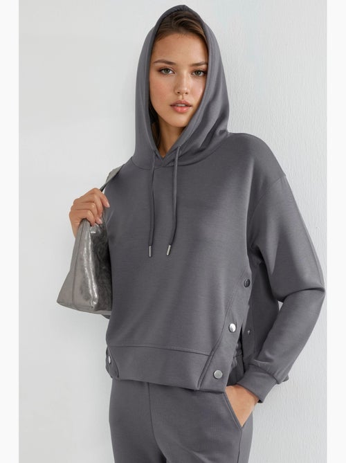 Ensemble deux pièces à capuche, taille haute et jambes larges hiccup - Kiabi