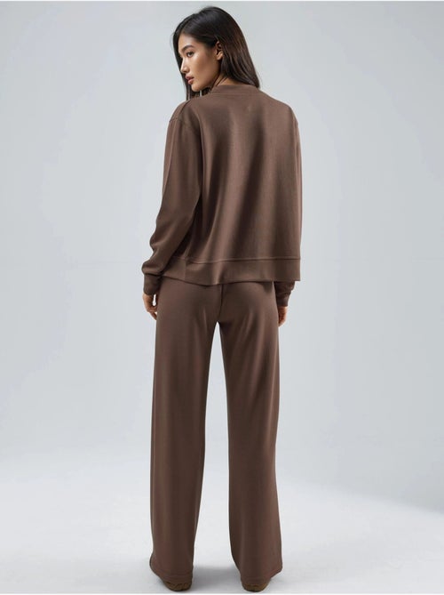 Ensemble deux pièces à capuche, taille haute et jambes larges hiccup - Kiabi