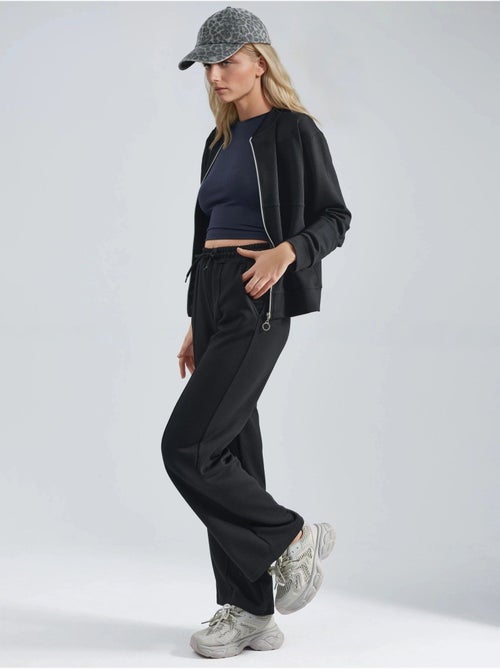 Ensemble deux pièces à capuche, taille haute et jambes larges hiccup - Kiabi