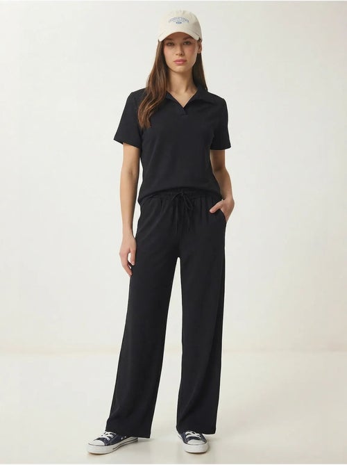 Ensemble deux pièces à col polo taille mi-haute istanbul - Kiabi