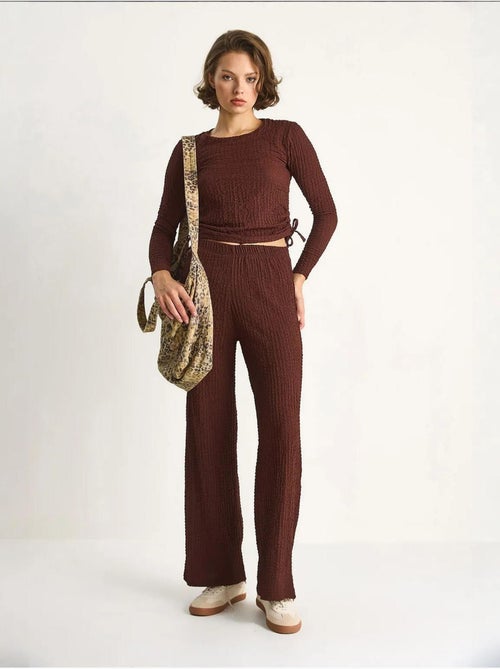Ensemble deux pièces ajusté avec pantalon évasé lucci - Kiabi