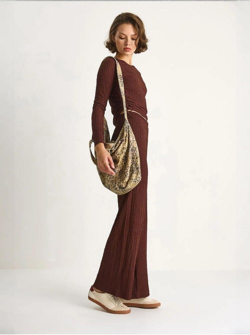 Ensemble deux pièces ajusté avec pantalon évasé lucci - Kiabi