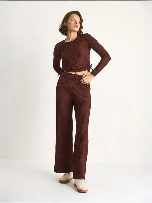 Ensemble deux pièces ajusté avec pantalon évasé lucci - Kiabi