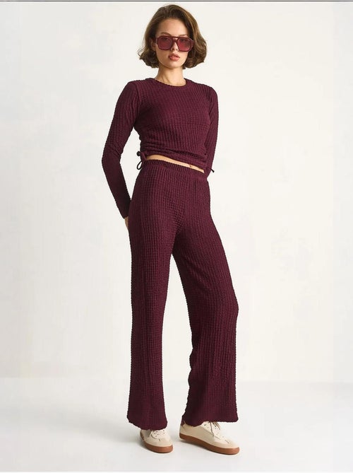 Ensemble deux pièces ajusté avec pantalon évasé lucci - Kiabi