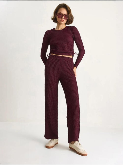 Ensemble deux pièces ajusté avec pantalon évasé lucci - Kiabi