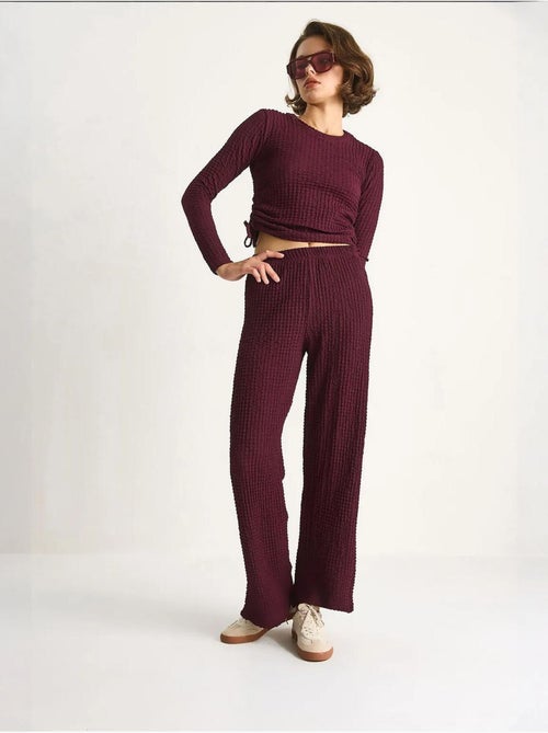 Ensemble deux pièces ajusté avec pantalon évasé lucci - Kiabi