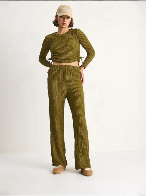 Ensemble deux pièces ajusté avec pantalon évasé lucci - Kiabi