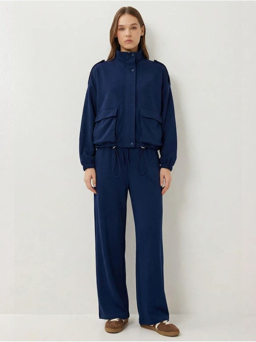 Ensemble deux pièces avec veste à détail poche et pantalon à jambes larges istanbul - Kiabi