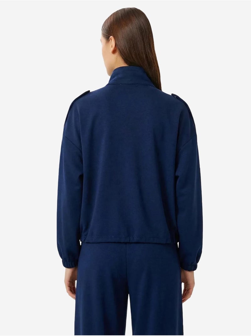 Ensemble deux pièces avec veste à détail poche et pantalon à jambes larges istanbul Bleu marine - Kiabi