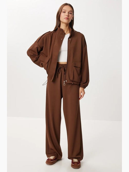 Ensemble deux pièces avec veste à détail poche et pantalon à jambes larges istanbul - Kiabi