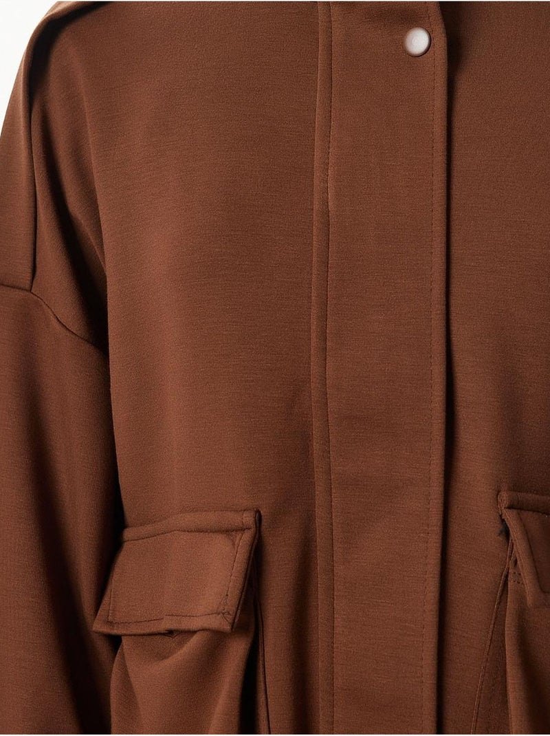 Ensemble deux pièces avec veste à détail poche et pantalon à jambes larges istanbul Marron chocolat - Kiabi