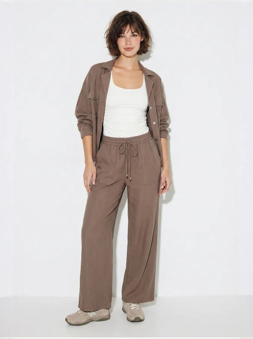 Ensemble deux pièces : blouse et pantalon large en crêpe lucci - Kiabi