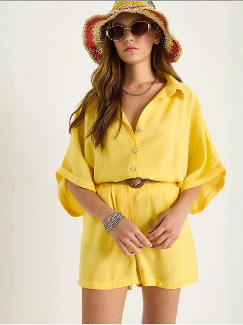 Ensemble deux pièces boutonné taille haute lucci - Kiabi