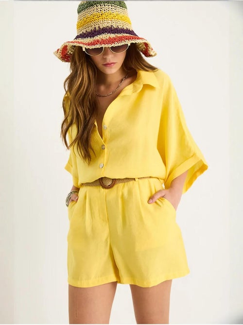 Ensemble deux pièces boutonné taille haute lucci - Kiabi