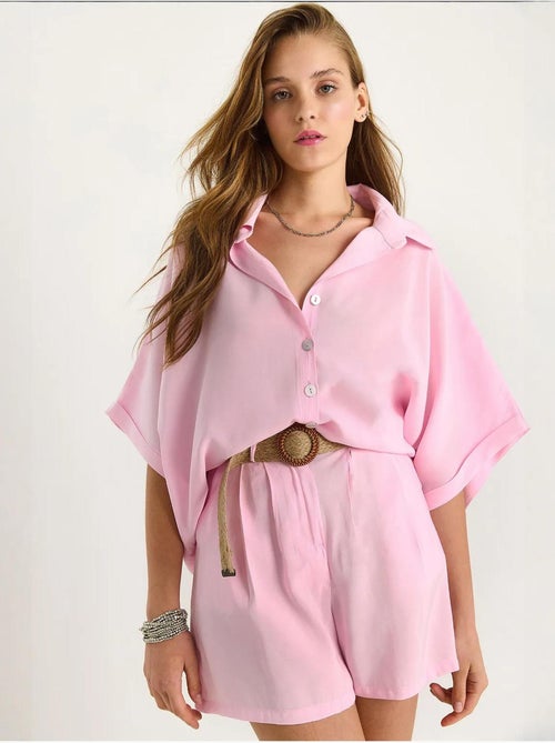 Ensemble deux pièces boutonné taille haute lucci - Kiabi