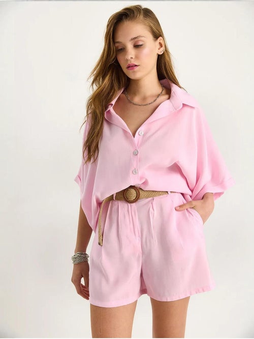 Ensemble deux pièces boutonné taille haute lucci - Kiabi