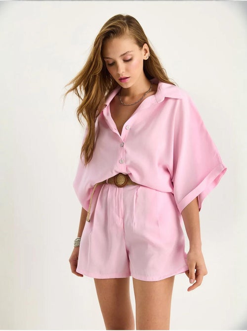 Ensemble deux pièces boutonné taille haute lucci - Kiabi