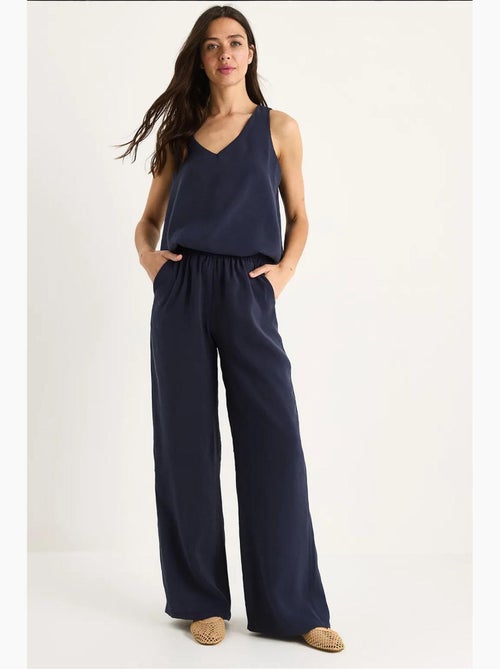Ensemble deux pièces : chemisier à bretelles et col en v, pantalon palazzo lucci - Kiabi