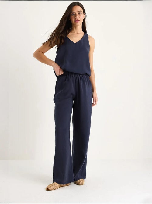 Ensemble deux pièces : chemisier à bretelles et col en v, pantalon palazzo lucci - Kiabi